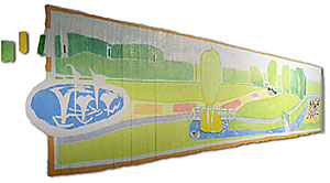 Väritapailuja IV, n. 7m pitkä v. 2006, Meilahden sairaala, Helsinki väritapailuja4